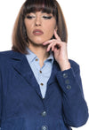 Classic-712---Giacca-Donna-Blu-in-vera-pelle-camoscio