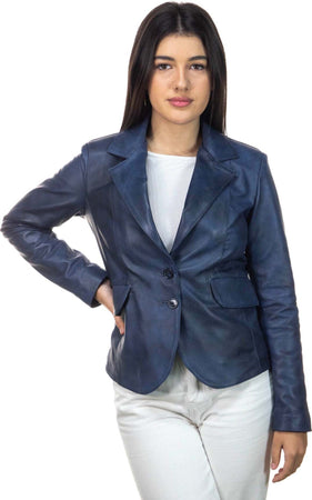 Classic-712---Giacca-Donna-Blu-in-vera-pelle