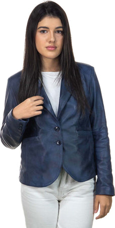 Classic-712---Giacca-Donna-Blu-in-vera-pelle