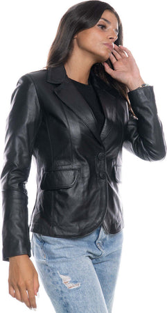 Classic-712---Giacca-Donna-Nera-in-vera-pelle