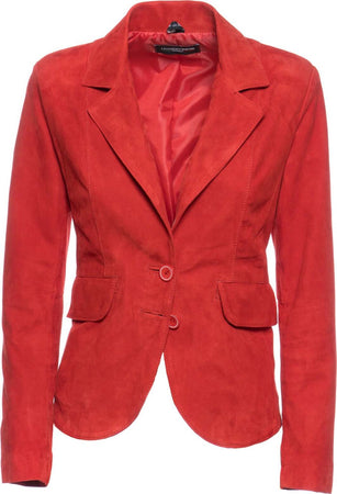 Classic-712---Giacca-Donna-Rossa-in-vera-pelle-camoscio