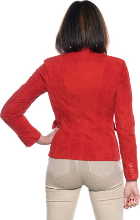 Classic-712---Giacca-Donna-Rossa-in-vera-pelle-camoscio