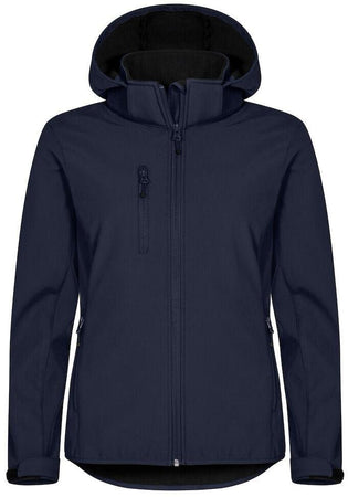Classic Softshell Donna Blu Triplo Strato con Cappuccio Taglie Forti