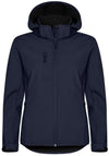 Classic Softshell Donna Blu Triplo Strato con Cappuccio