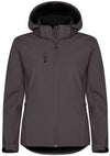 Classic Softshell Donna Grigio Antracite Triplo Strato con Cappuccio Taglie Forti