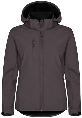 Classic Softshell Donna Grigio Antracite Triplo Strato con Cappuccio Taglie Forti
