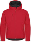 Classic Softshell Rosso Triplo Strato con Cappuccio