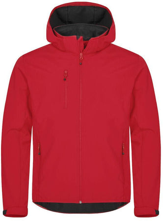 Classic Softshell Rosso Triplo Strato con Cappuccio