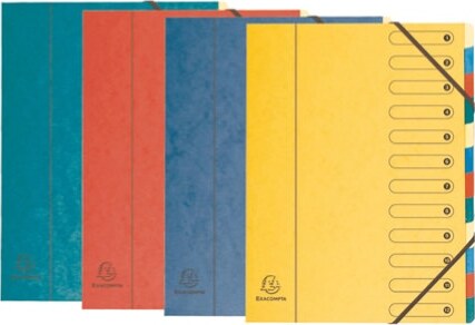 Classificatore numerico 1-12 Nature Future - 12 scomparti - 24x32 cm - colori assortiti - Exacompta Cancelleria e prodotti per ufficio/Archivio ufficio e accessori per scrivania/Raccoglitori e accessori per raccoglitori/Raccoglitori/Raccoglitori a leva per documenti Eurocartuccia - Pavullo, Commerciovirtuoso.it