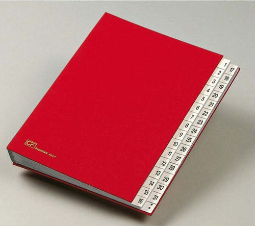 Classificatore numerico 1-31 - 643D - 24x34 cm - rosso - Fraschini Cancelleria e prodotti per ufficio/Archivio ufficio e accessori per scrivania/Raccoglitori e accessori per raccoglitori/Raccoglitori/Raccoglitori a leva per documenti Eurocartuccia - Pavullo, Commerciovirtuoso.it