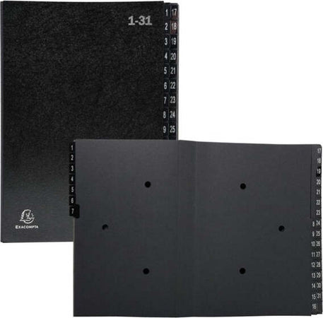 Classificatore numerico 1-31 Ordonator - 25x33 cm - nero - Exacompta Cancelleria e prodotti per ufficio/Archivio ufficio e accessori per scrivania/Raccoglitori e accessori per raccoglitori/Raccoglitori/Raccoglitori a leva per documenti Eurocartuccia - Pavullo, Commerciovirtuoso.it