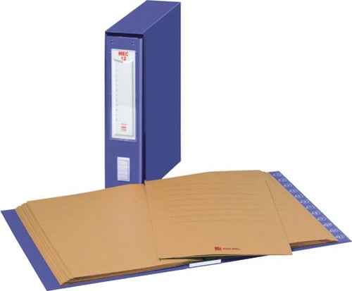 Classificatore numerico Mec - 12 cartelline 3 lembi - 23 x 32 cm - dorso 7 cm - blu - King Mec Cancelleria e prodotti per ufficio/Archivio ufficio e accessori per scrivania/Raccoglitori e accessori per raccoglitori/Raccoglitori/Raccoglitori a leva per documenti Eurocartuccia - Pavullo, Commerciovirtuoso.it