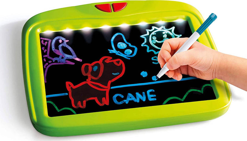 CLEMENTONI - 16256 - Sapientino - Lavagna Scrivimpara - lavagna LED luminosa per scrivere e disegnare, lavagna fluorescente, gioco educativo 3 anni, gioco creativo Giocattoli Sanitaria Gioia del Bimbo - Villa San Giovanni, Commerciovirtuoso.it