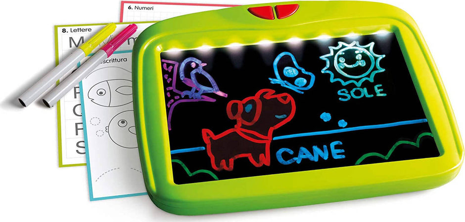 CLEMENTONI - 16256 - Sapientino - Lavagna Scrivimpara - lavagna LED luminosa per scrivere e disegnare, lavagna fluorescente, gioco educativo 3 anni, gioco creativo Giocattoli Sanitaria Gioia del Bimbo - Villa San Giovanni, Commerciovirtuoso.it