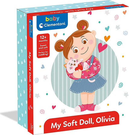 Clementoni - 17737 - olivia, my soft doll - bambola stoffa 100% lavabile, prima bambola bambina con accessori, gioco prima infanzia 1 anno Giochi e giocattoli/Peluche/Animali di peluche Sanitaria Gioia del Bimbo - Villa San Giovanni, Commerciovirtuoso.it