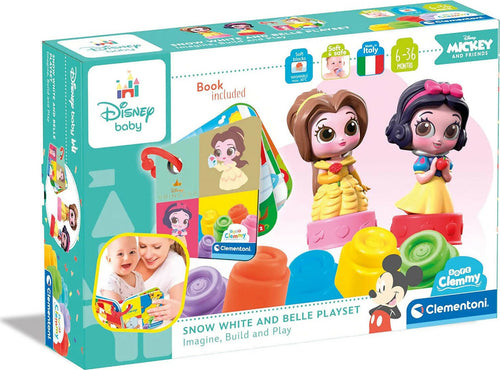 Clementoni - 17843 - Soft Clemmy - Disney Snow White & Belle Playset - Costruzioni Prima Infanzia, Mattoncini Morbidi, Blocchi Bambini 6 Mesi, Gioco Sensoriale, Impilabili, Lavabili, Made In Italy Giochi e giocattoli/Costruzioni/Blocchi impilabili Sanitaria Gioia del Bimbo - Villa San Giovanni, Commerciovirtuoso.it