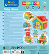 Clementoni---17857---Montessori-Lock-&-Key-Activity-House---Educativo-1-Anno,-Giochi-Montessori-12-Mesi,-Elementi-in-Legno,-Stimola-Manualità-Fine,-attività-Manuali-Prima-Infanzia,-Made-in-Italy