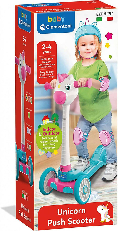 Clementoni Baby Unicorn Push Scooter Monopattino Bambina Unicorno Con Manubrio