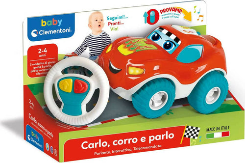 Clementoni Carlo, Corro E Parlo Giocattolo Radiocomandato Parlante in Italiano Interattivo, Macchinina Telecomandata Bambino 2 Anni Sport e tempo libero/Fan Shop/Giocattoli e sale giochi/Veicoli giocattolo Sanitaria Gioia del Bimbo - Villa San Giovanni, Commerciovirtuoso.it