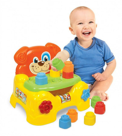 Clementoni Clemmy Poltroncina Porta Mattoncini Girl Bambina Con 10 Mattoncini Morbidi