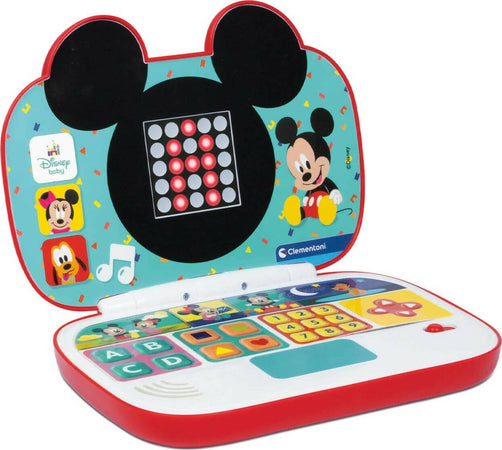 Clementoni--Disney-Baby-Mickey-Il-Mio-Primo-Laptop,-Centro-Computer-Educativo-Elettronico,-Portatile,-attività-per-Apprendimento-Lettere-&-Numeri,-Bambini-dai-9-Mesi,-Colore-Italiano,-17834