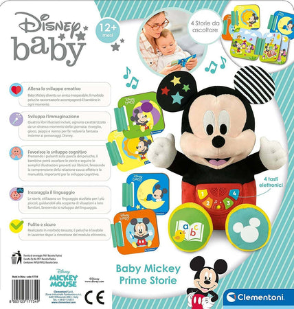 Clementoni Disney Baby Mickey Prime Racconta Storie, Storyteller, Peluche Interattivo Educativo Parlante Italiano Bambini 9 Mesi Giochi e giocattoli/Giocattoli prima infanzia/Giochi musicali Sanitaria Gioia del Bimbo - Villa San Giovanni, Commerciovirtuoso.it