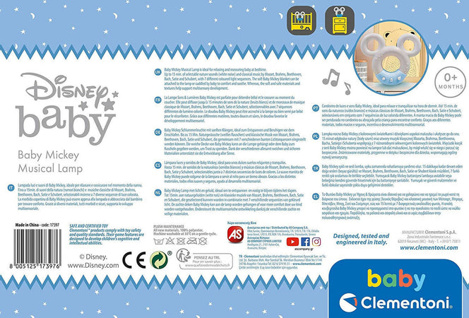 Clementoni disney baby mickey-sound & color lamp luce notturna, multicolore, 17397 luce sonoro bambini neonati Giochi e giocattoli/Giocattoli prima infanzia/Giochi musicali Sanitaria Gioia del Bimbo - Villa San Giovanni, Commerciovirtuoso.it