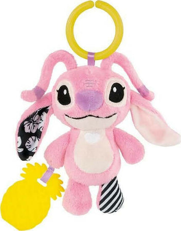 Clementoni-Disney-Baby-On-The-Go-Plush-Stitch-Angel-Soft-Rattle-Peluche-Prima-Infanzia,-Giocattolo-Prime-attività,-Pupazzo-Neonato,-Gioco-Passeggino,-Lavabile,-Multicolore,-17937