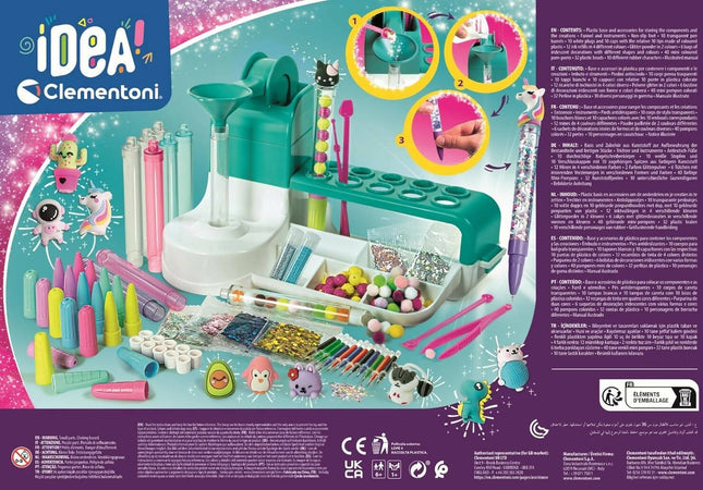 Clementoni Idea - Laboratorio Delle Penne - Kit Creativo Per Realizzare Penne Colorate E Personalizzabili, Gioco Per Bambini 6 Anni, Made In Italy - 18748