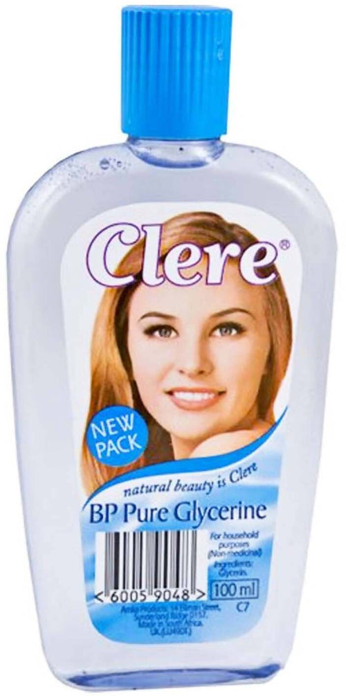 Clere Pure Glycerin 100ml Glicerina Pura per Pelli Secche E Screpolate Glicerina Non Medica