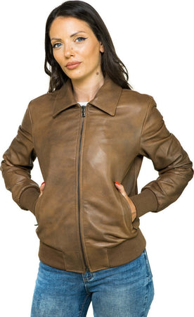 Cloe---Bomber-Donna-Cuoio-in-vera-pelle