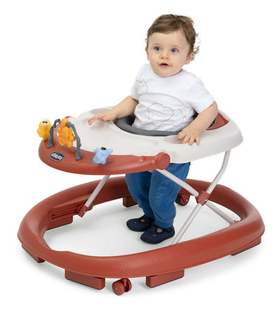 CHICCO Girello Walky Talky Lite, 6 m+ RED rosso o GREY grigio - Girello per Bambini Bambine Pieghevole Colorato con giochi