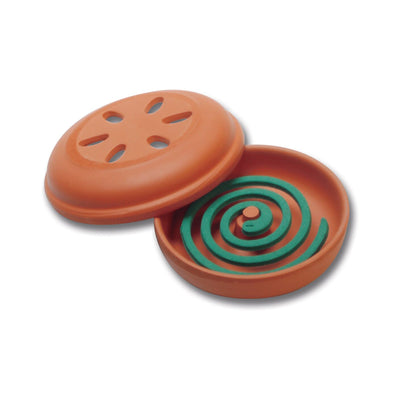 Coccio diffusore forato con 2 spirali profumatori citronella