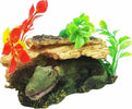Coccodrillo-Muove-La-Bocca-Ossigeno-15.5x9.5x23cm-Ornamento-Acquario-Decorazioni