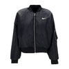Nike Pelliccia Donna W Sportswear Reversible Faux Fur Bomber Black/coconut Milk da donna