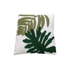 Cuscino con foglie decorative ricamate 45 x 45 cm