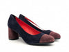 COLETTE Decollete in camoscio blu viola