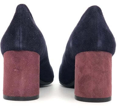 COLETTE Decollete in camoscio blu viola