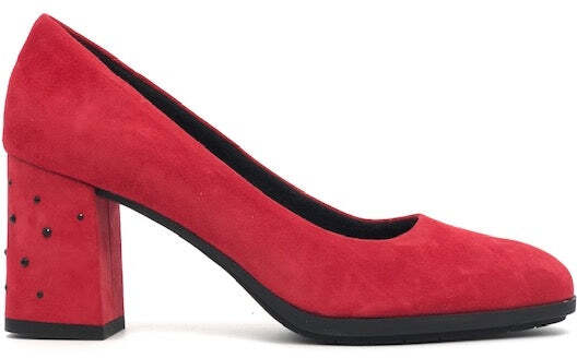 COLETTE Decollete in camoscio rosso