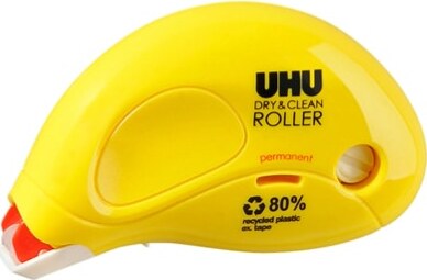 Colla a nastro DryClean Roller - permanente - 6 5 mm x 8 5 mt - UHU Cancelleria e prodotti per ufficio/Archivio ufficio e accessori per scrivania/Nastri colle elastici e graffette/Adesivi e colle/Super colla Eurocartuccia - Pavullo, Commerciovirtuoso.it