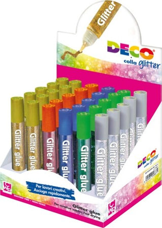 Colla glitter - 10 5 ml - colori assortiti metal - Deco - display 30 pezzi Casa e cucina/Hobby creativi/Materiali per hobby creativi/Glitter Eurocartuccia - Pavullo, Commerciovirtuoso.it