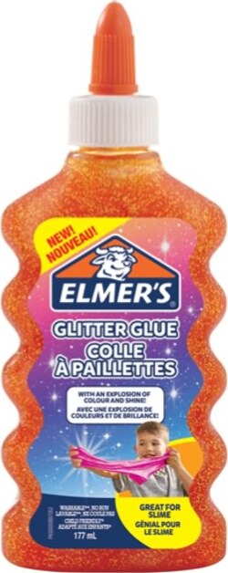 Colla glitterata liquida Slime - arancione - flacone 177 ml - Elmer's Cancelleria e prodotti per ufficio/Archivio ufficio e accessori per scrivania/Nastri colle elastici e graffette/Adesivi e colle/Adesivi spray Eurocartuccia - Pavullo, Commerciovirtuoso.it