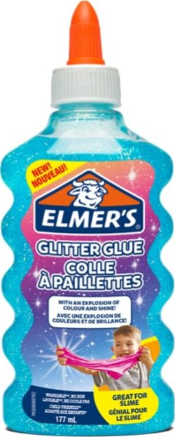 Colla glitterata liquida Slime - blu - flacone 177 ml - Elmer's Cancelleria e prodotti per ufficio/Archivio ufficio e accessori per scrivania/Nastri colle elastici e graffette/Adesivi e colle/Adesivi spray Eurocartuccia - Pavullo, Commerciovirtuoso.it