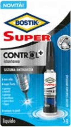Colla istantanea Super Control - universale - c-sistema antigoccia - 5 gr - Bostik Cancelleria e prodotti per ufficio/Archivio ufficio e accessori per scrivania/Nastri colle elastici e graffette/Adesivi e colle/Super colla Eurocartuccia - Pavullo, Commerciovirtuoso.it