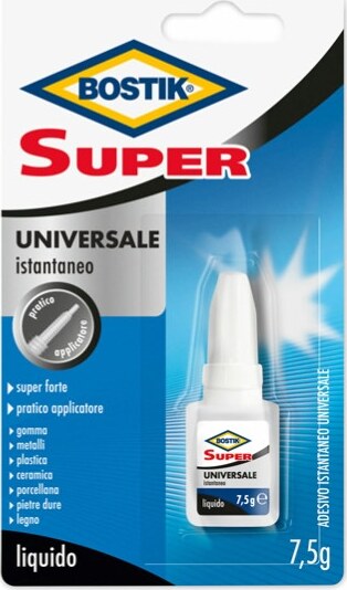 Colla istantanea universale Super - 7 5 gr - trasparente -Bostik Cancelleria e prodotti per ufficio/Archivio ufficio e accessori per scrivania/Nastri colle elastici e graffette/Adesivi e colle/Super colla Eurocartuccia - Pavullo, Commerciovirtuoso.it