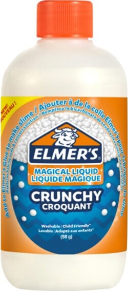 Colla Magical Liquid ''Crunchy'' Slime - flacone 259 ml - Elmer's Cancelleria e prodotti per ufficio/Archivio ufficio e accessori per scrivania/Nastri colle elastici e graffette/Adesivi e colle/Adesivi spray Eurocartuccia - Pavullo, Commerciovirtuoso.it