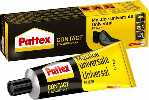 COLLA MASTICE UNIVERSALE PER GOMMA CUOIO SUGHERO LEGNO STOFFA PATTEX CONTACT 50 Fai da te/Ferramenta/Adesivi e sigillanti/Silicone Trade Shop italia - Napoli, Commerciovirtuoso.it