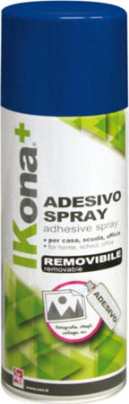 Colla spray - rimovibile - 400ml - IKona+ Cancelleria e prodotti per ufficio/Archivio ufficio e accessori per scrivania/Nastri colle elastici e graffette/Adesivi e colle/Adesivi spray Eurocartuccia - Pavullo, Commerciovirtuoso.it