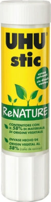 Colla UHU Stic ReNATURE - 40 gr - bianco - UHU Cancelleria e prodotti per ufficio/Archivio ufficio e accessori per scrivania/Nastri colle elastici e graffette/Adesivi e colle/Adesivi spray Eurocartuccia - Pavullo, Commerciovirtuoso.it