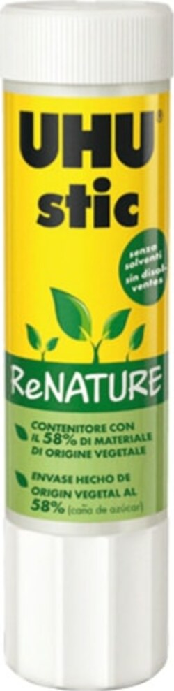 Colla UHU Stic ReNATURE - 8 2 gr - bianco - UHU [multipack] 24 pezzi Cancelleria e prodotti per ufficio/Archivio ufficio e accessori per scrivania/Nastri colle elastici e graffette/Adesivi e colle/Adesivi spray Eurocartuccia - Pavullo, Commerciovirtuoso.it